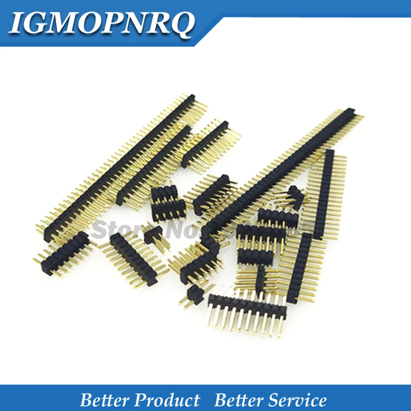 1.27mm 1.27 Pin Header Single Row Male Breakaway PCB Board  Connector Pinheader 1*2 4 5 6 8 10 12 15 40Pin 50Pin