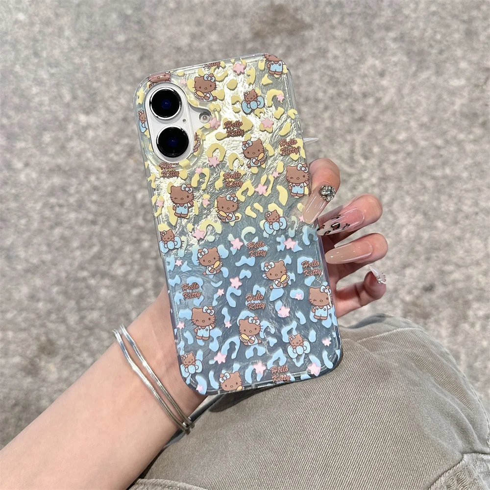 Nueva funda de teléfono bonita Hellokitty de moda de lujo para iPhone 13 14 15 16 Pro Max Fundas encantadora funda anticaída a prueba de golpes para 16 Cas
