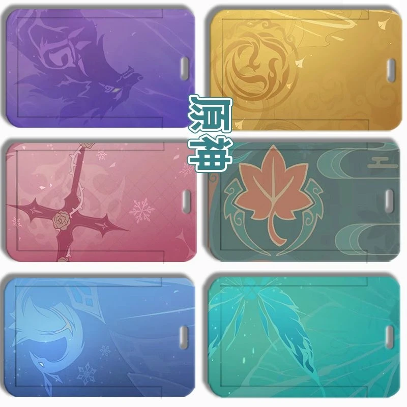 Game Impact Cyno Nilou Roles Abstract Painting Business Retractable Credit Card Holders Bank ID Holders Bus Card Cover Cases