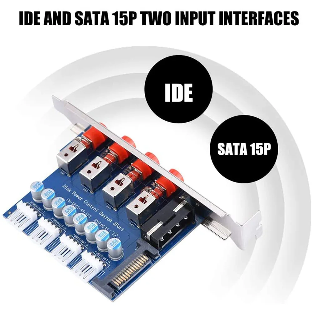 Neuer HDD Power Control Switch Festplattenwahlschalter SATA Drive Switcher für Desktop-PC Computer