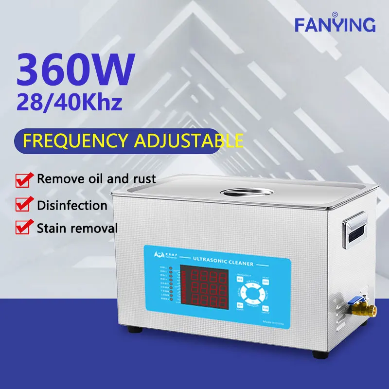 FanYingSonic customized ultrasonic cleaner 10L360W is suitable for laboratory support frequency regulation