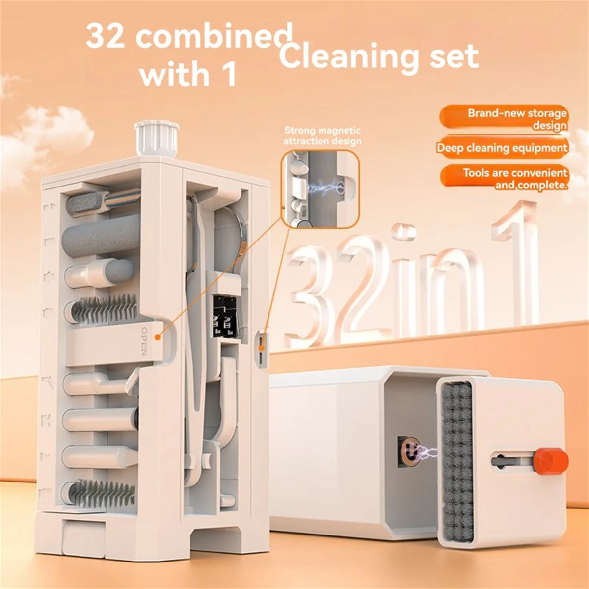 21-in-1 電気掃除機コンピュータ多機能クリーニングブラシキットカメラヘッドセットキーボードクリーニング用品