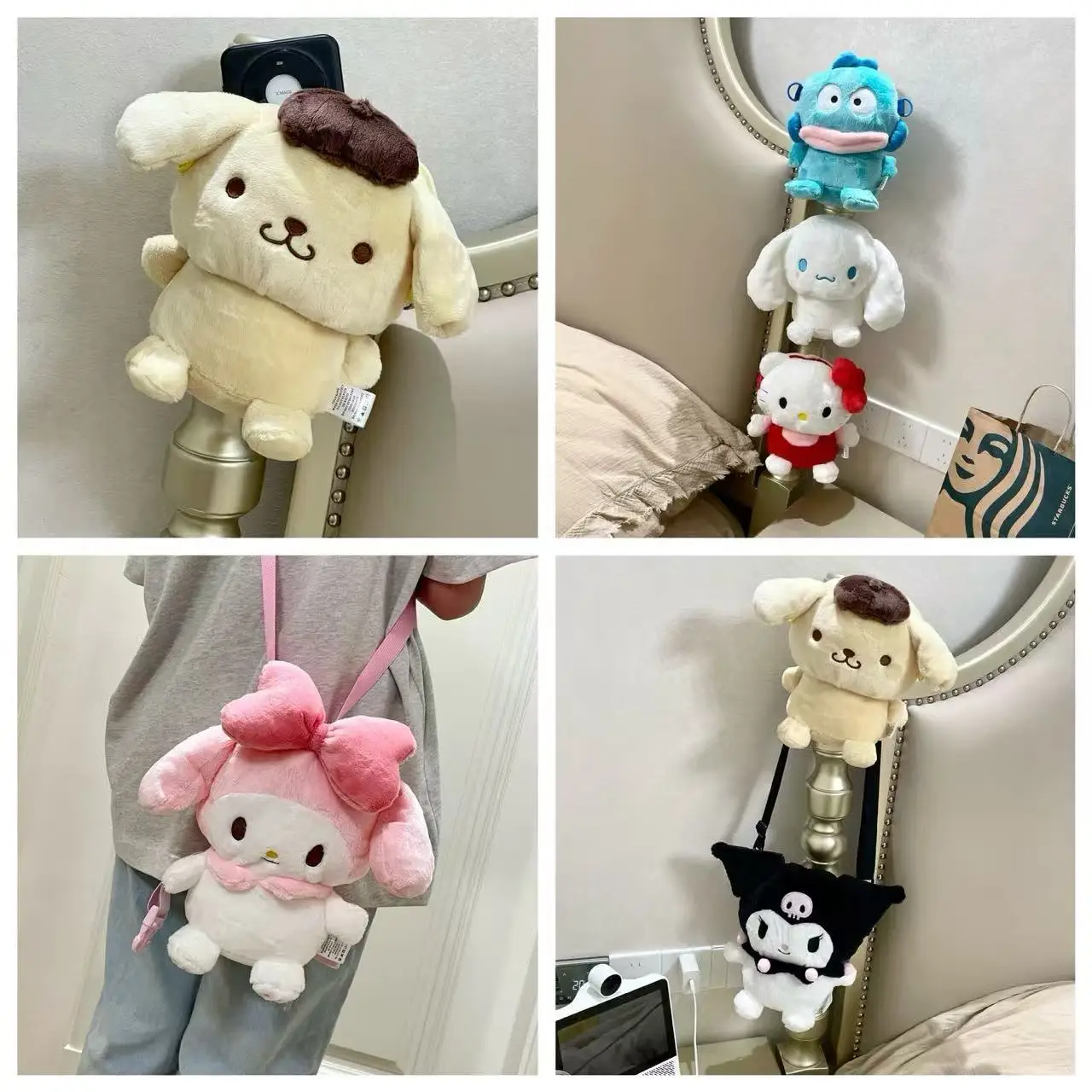 

Японская сумка через плечо Sanrio My Melody Kuromi Cinnamoroll, плюшевая сумка, сумка-мессенджер, дорожная сумка Hello Kitty, сумка в стиле аниме, подарки