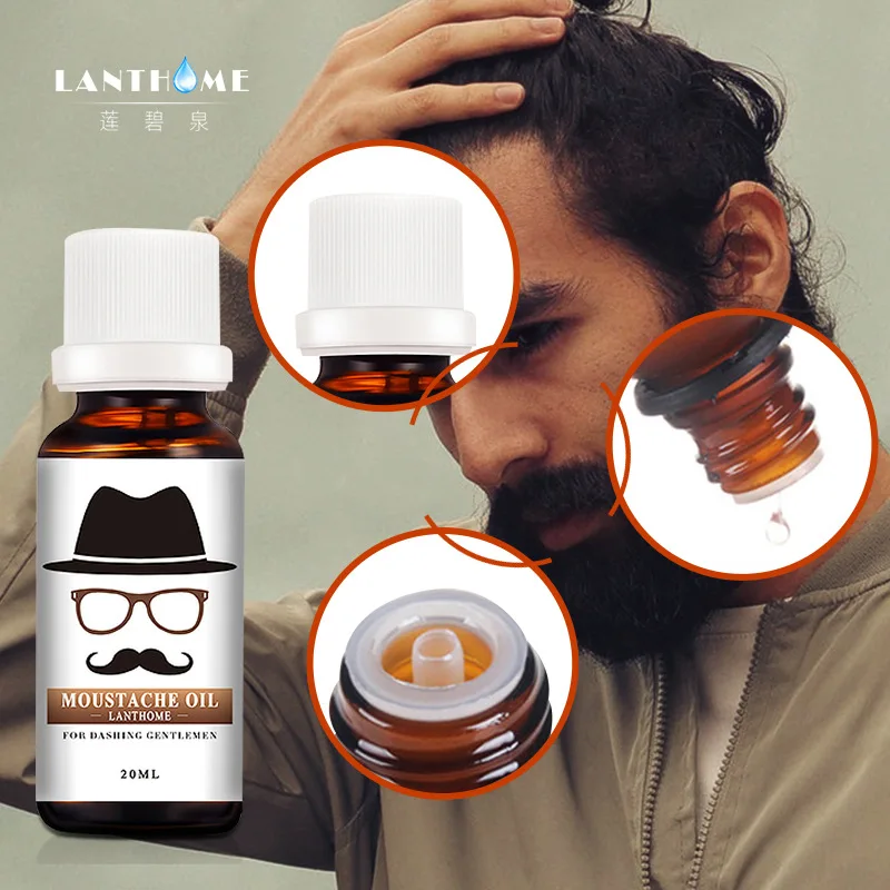 Gentleman Sportsman Facial Beard Care Moisturizing Nourish Thick Jet Black Shiny Moustache Beard Oil