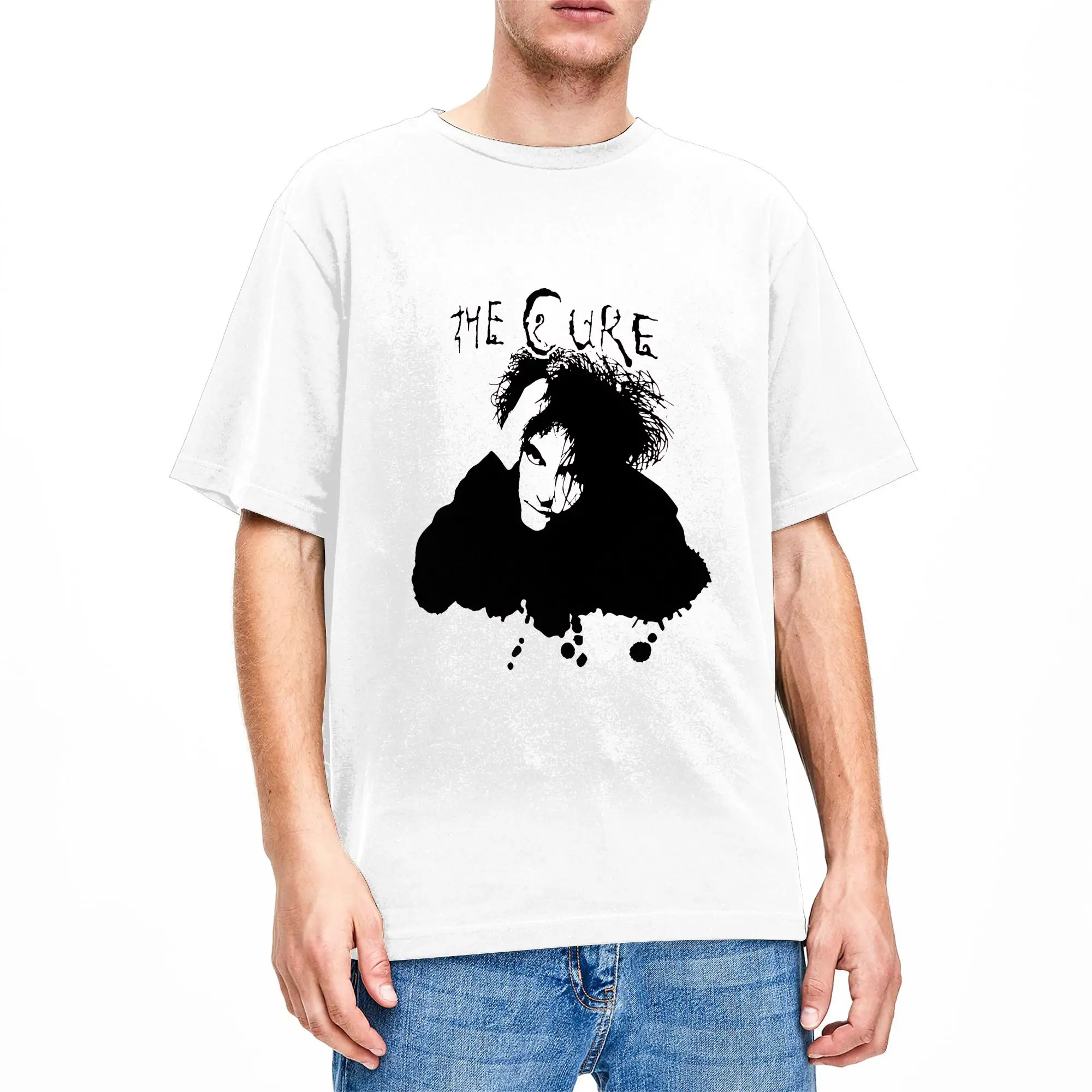 Rock Cures Band Cotton T-Shirt For Men's Summer  Y2K Funny T-Shirts O Neck Fashion Tee Shirt Oversize Design Tops