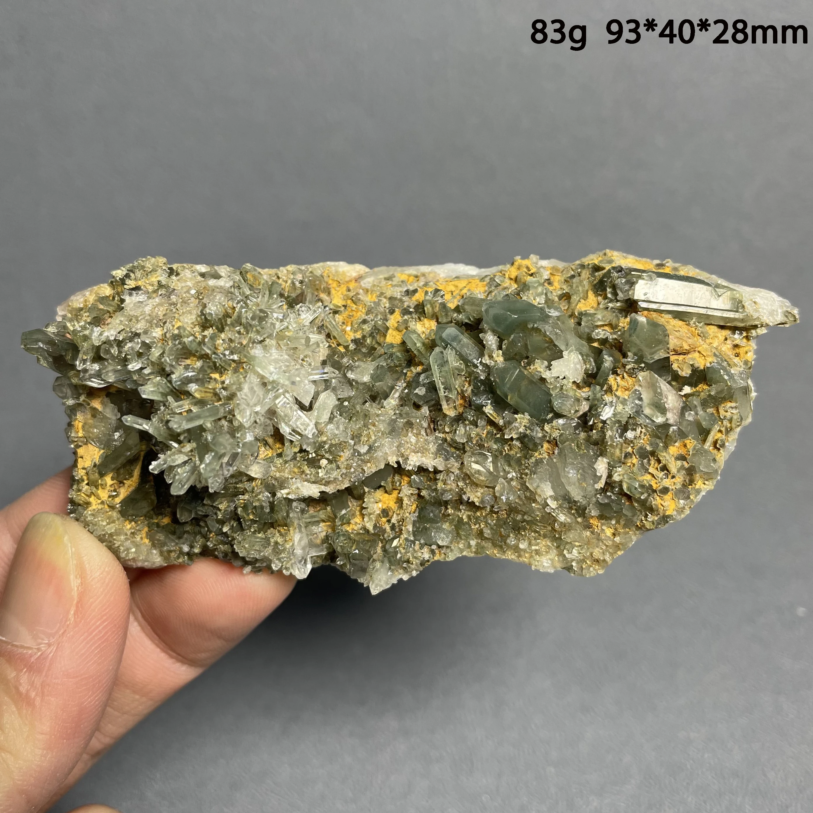 Natural Green Phantom Crystal Cluster Mineral Specimen Quartz Rock Decoration Gift Healing