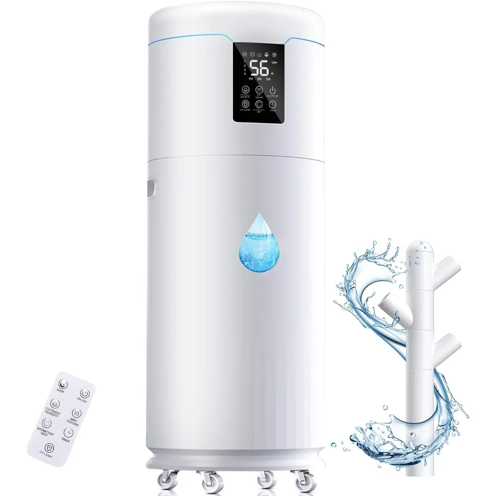 Humidificador 17L/4,5Gal Ultra, 2000 pies cuadrados, humidificadores silenciosos para habitaciones grandes, modo de niebla y tubo de extensión, humidificador