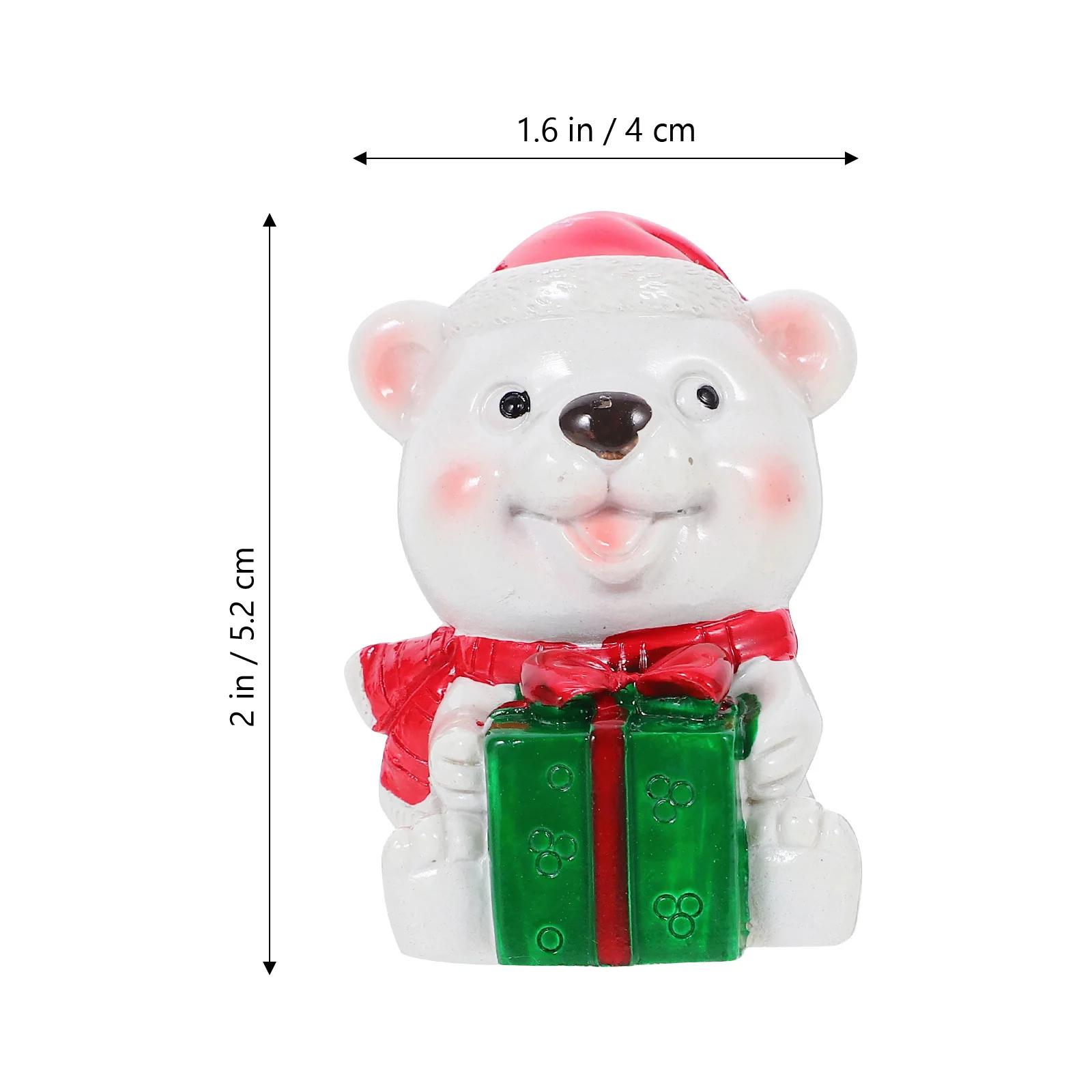 

Christmas Resin Bear Sculpture Miniature Durable Xmas Ornament Landscape Decoration for Home Christmas Decorations