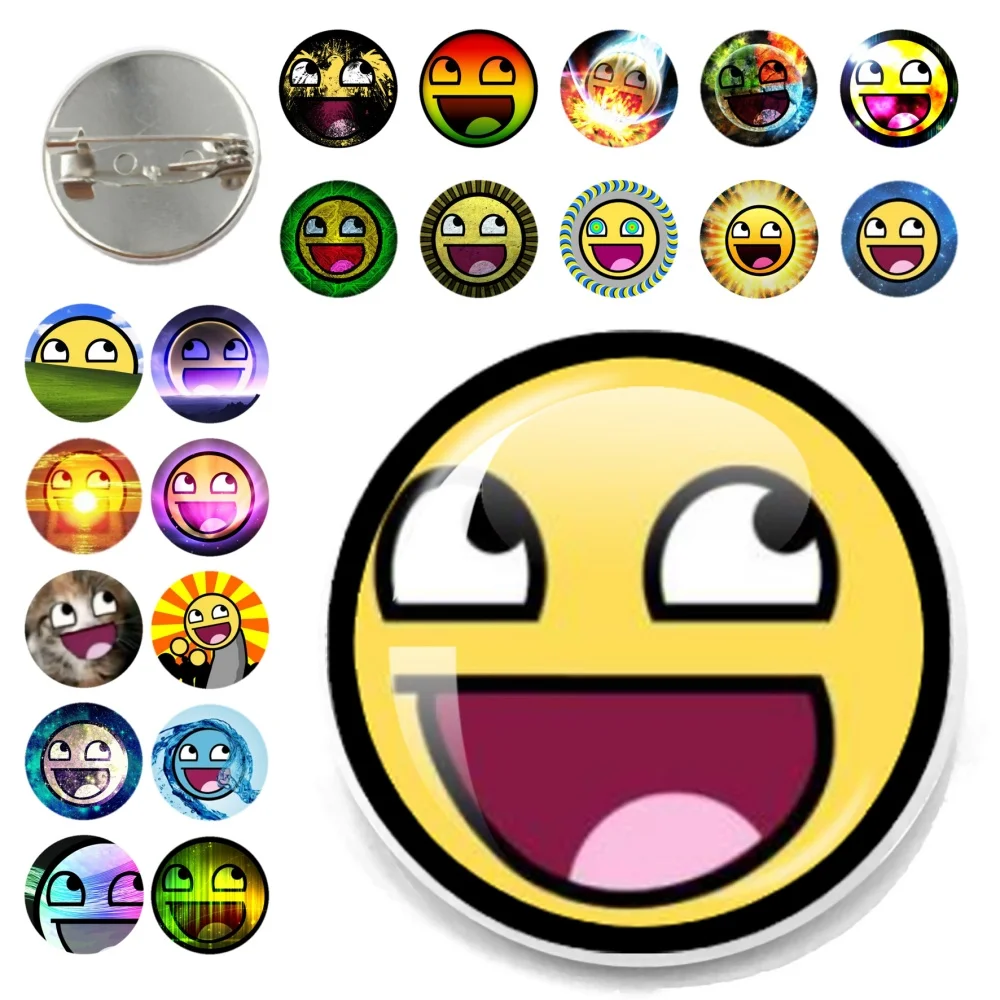 Pin de cara de EPIC creativo, Pin de cara épica divertida, broche de cristal con meme de cara épica, insignia, bolsa, decoración de joyería, regalos para amigos