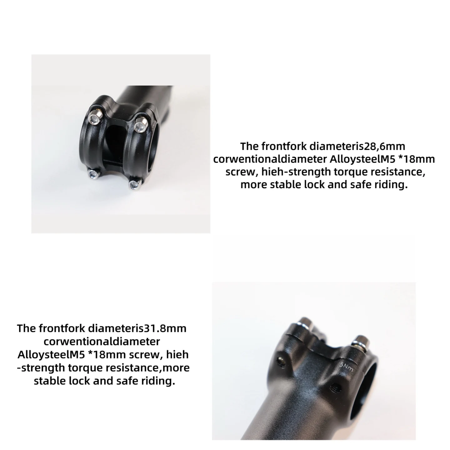 

UNO Bike Pole 7 Degree MTB Road Bike Pole Diameter 28.6 mm Handlebar Diameter 31.8 mm 90MM