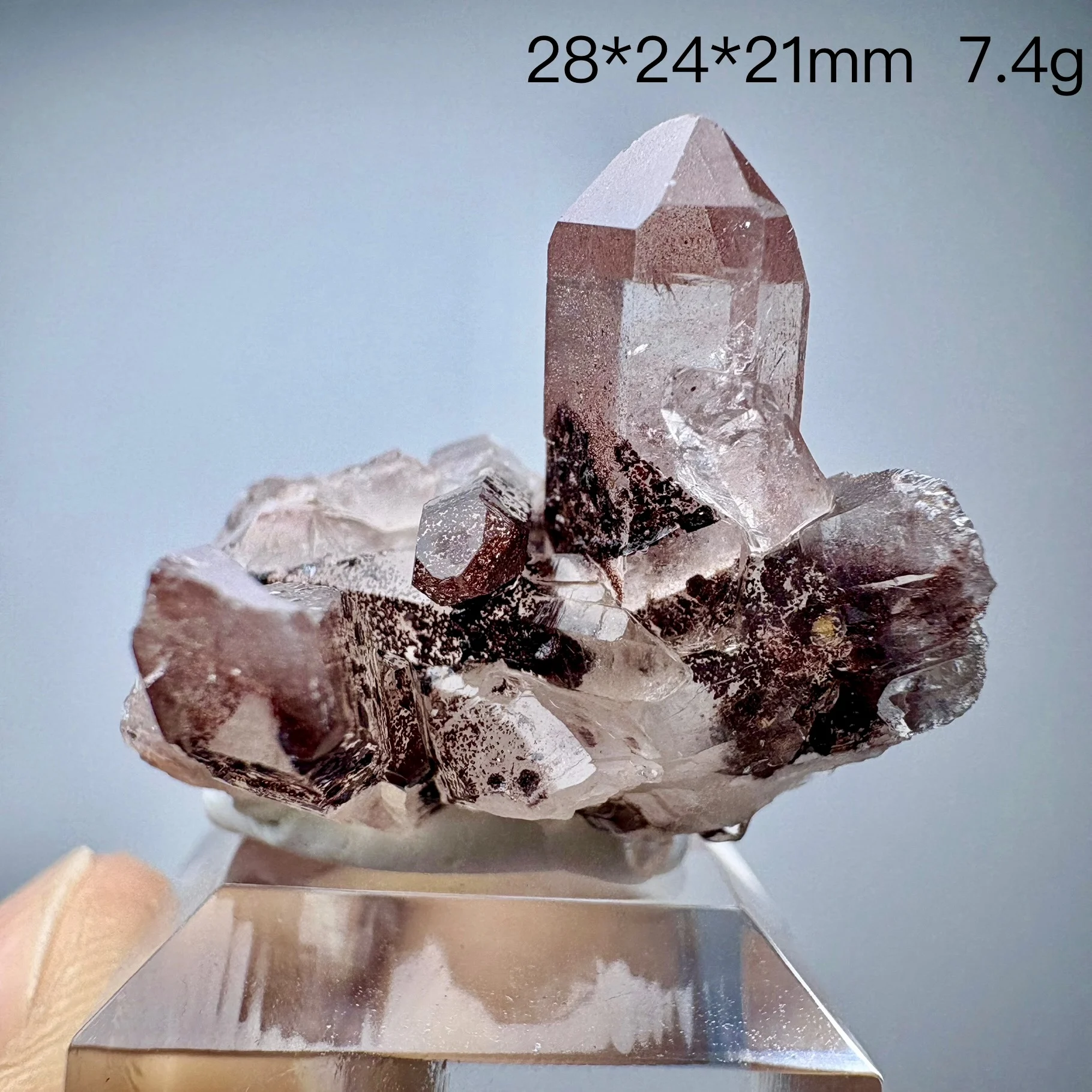 Natural Material Shanxi Hongying Mountain Crystal Mineral Specimen, Mineral Collection Item, Fluorite, Crystal Cluster, Quartz C