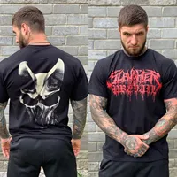 Russian SLAUGHTER TO PREVAIL Masks Rock Music High-Street Casual Sporty Light-Luxury Men's T-Shirts Women's Short Sleeves