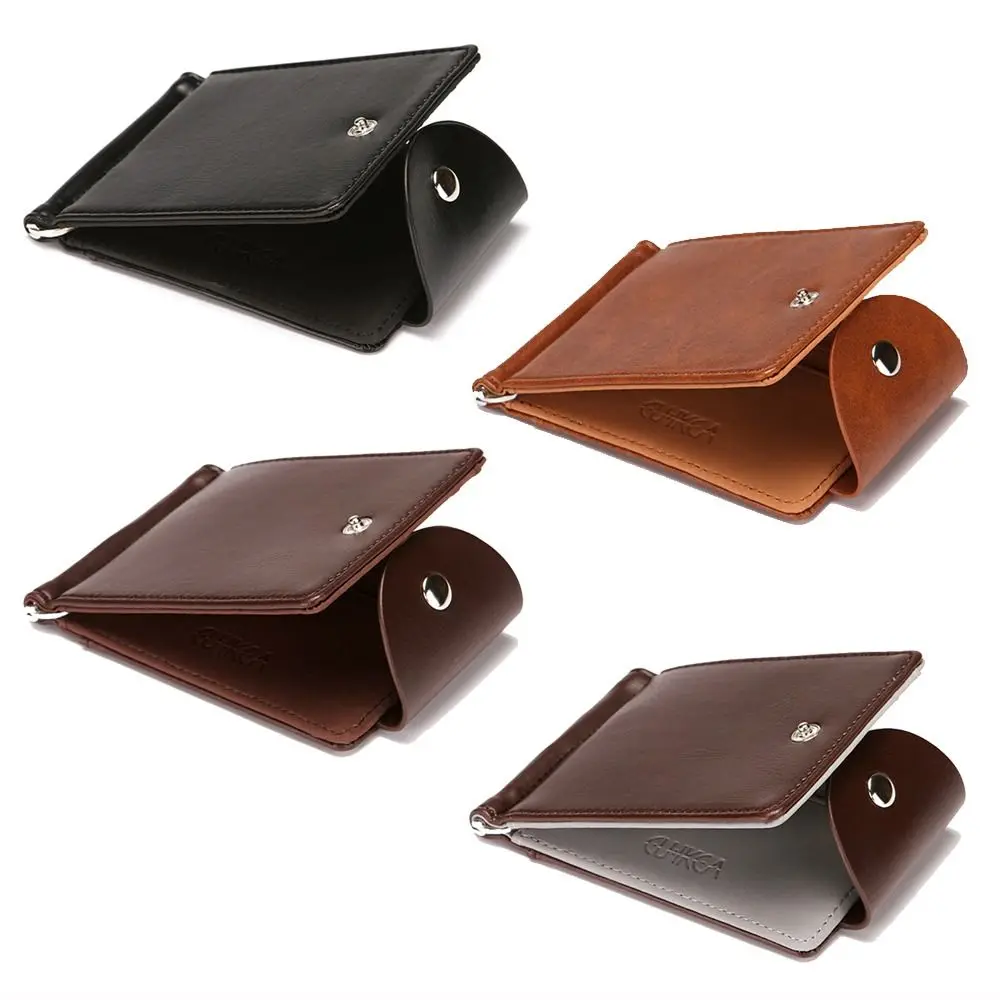 High Quality Multifunctional PU Leather Short Wallets Male Fashion Vintage Purse Hasp Coin Pouch Cards Holder Money Clips