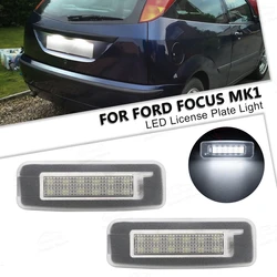2Pcs LED Number Plate Light For Ford Focus MK1 1998 1999 2000 2001 2002 2003 2004 2005 White Light License Plate Lamp No Error
