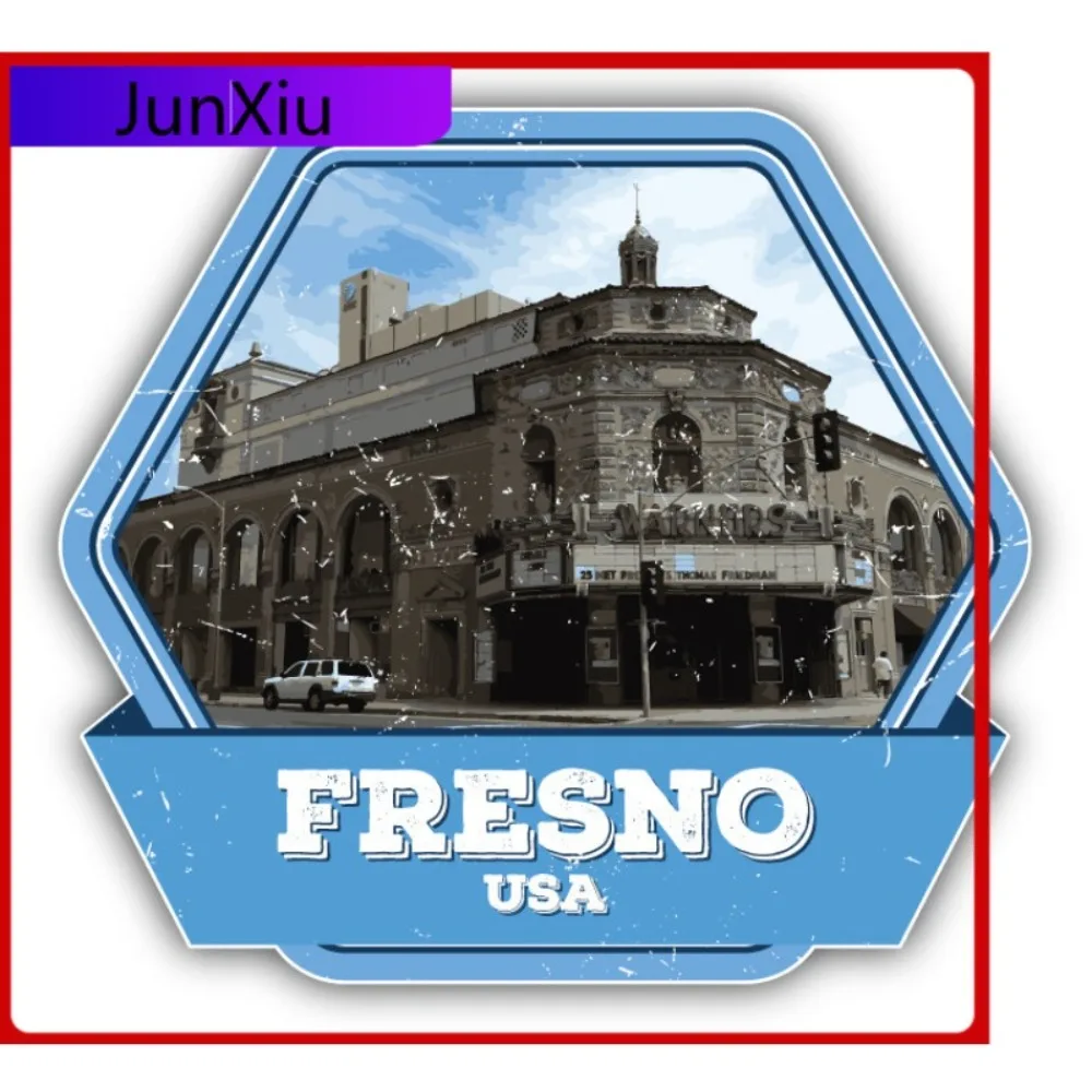 

Fresno City Usa Grunge Vintage Travel Label Car Bumper Sticker Decal