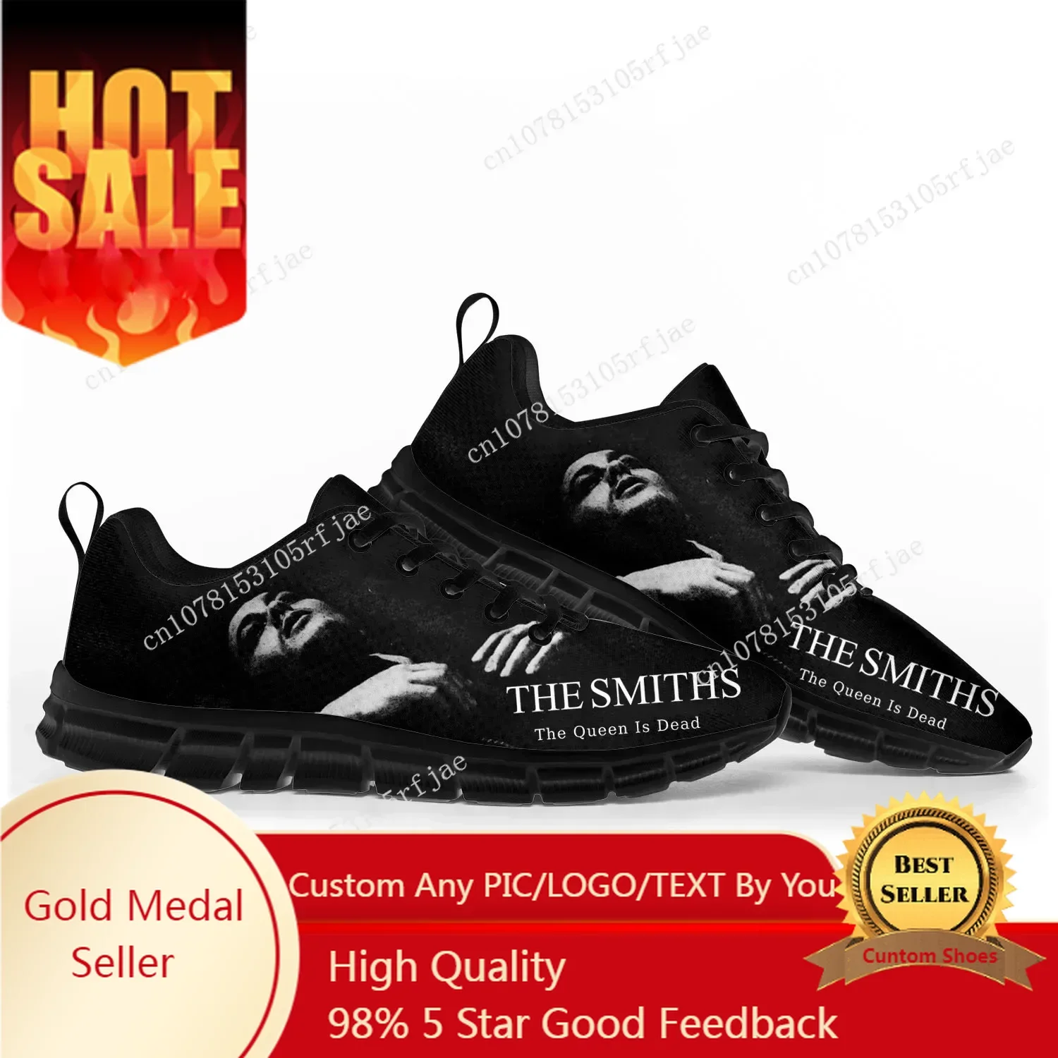

The Smiths Rock Band Pop Sports Shoes Mens Womens Teenager Sneakers Casual Custom Couple Shoes Black