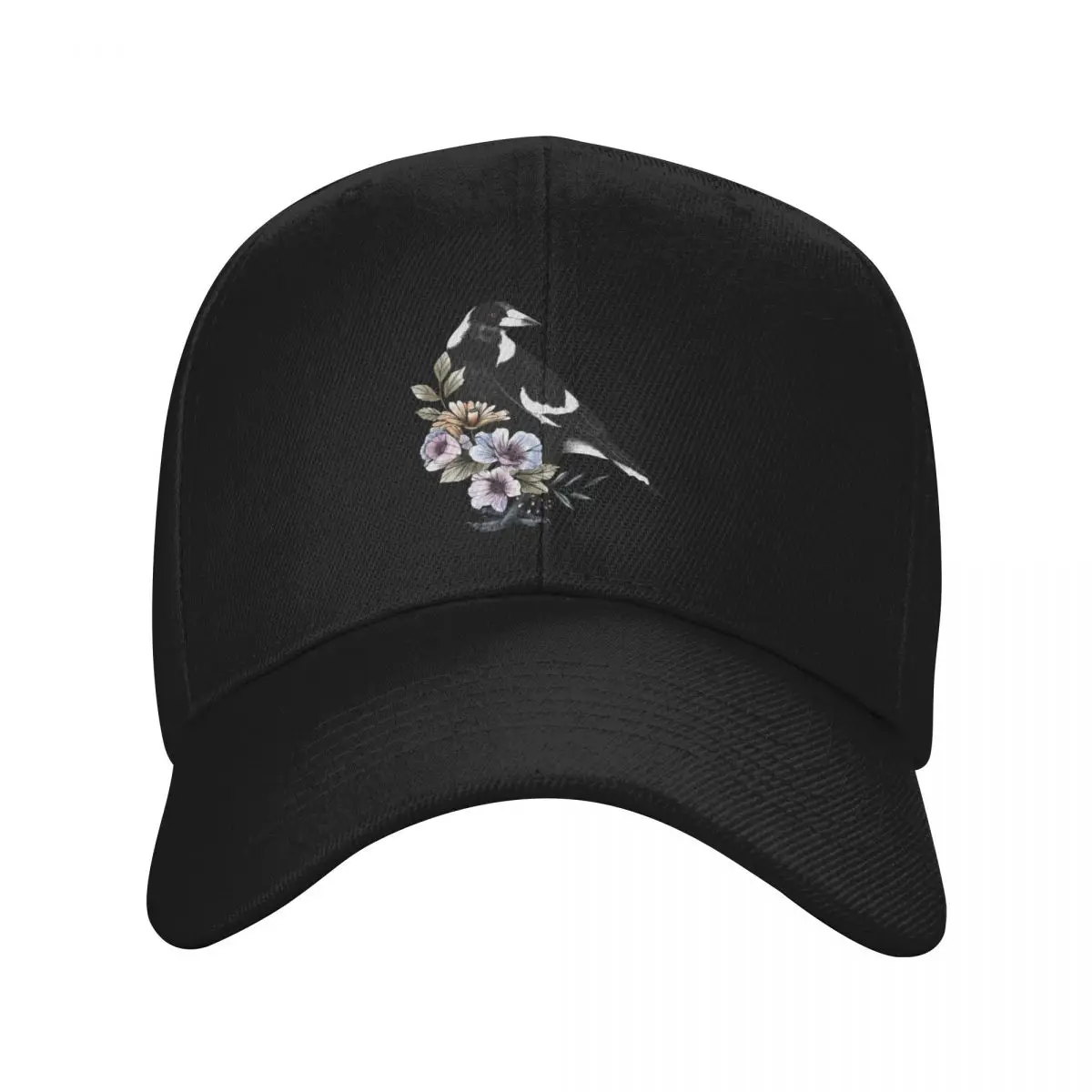 

Magpie Australian wild bird black and white Baseball Cap custom caps Golf Hat cute Hat Man Luxury Women's Hats For The Sun Men's