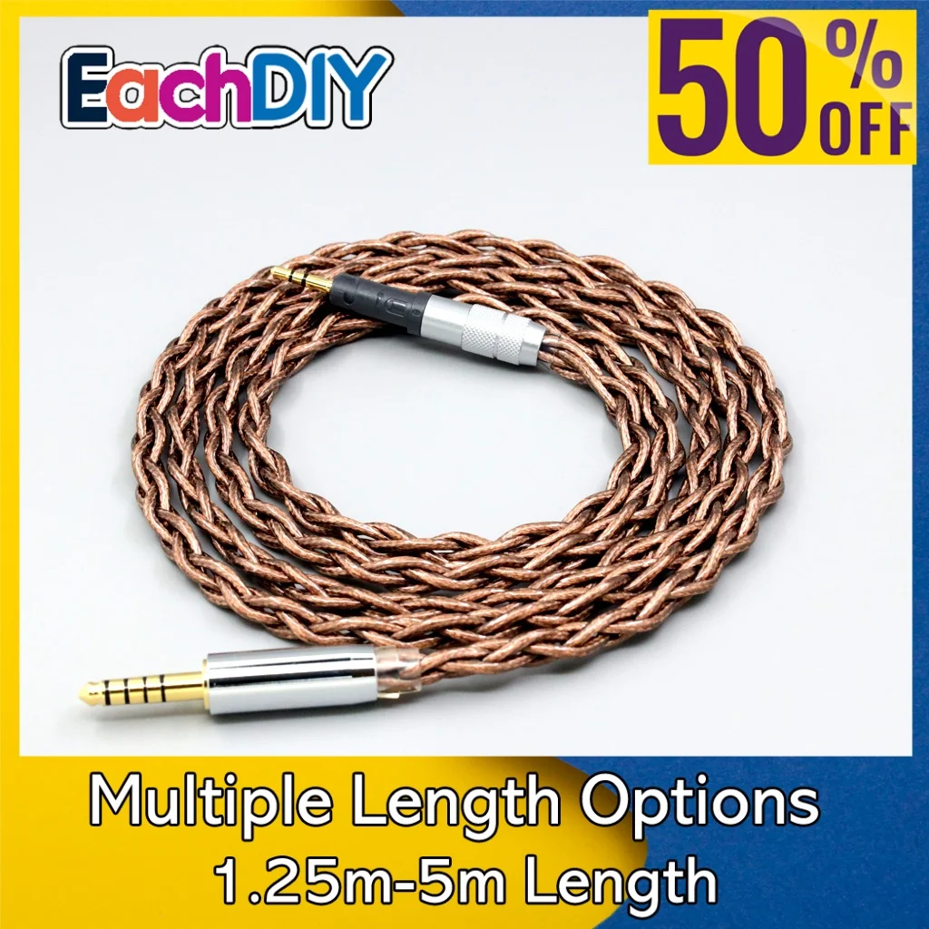 

99% 24k Gold 7n Pure Silver Graphene Shield Earphone Cable For Audio Technica ATH-M50x ATH-M40x ATH-M70x ATH-M60x 8554
