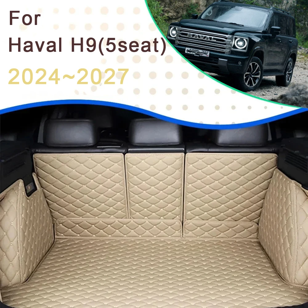 

Car Rear Trunk Mats For Haval H9 MK2 2024 2025 2026 2027 5seat Waterproof Mats Storage Pads Carpets Auto Accessories