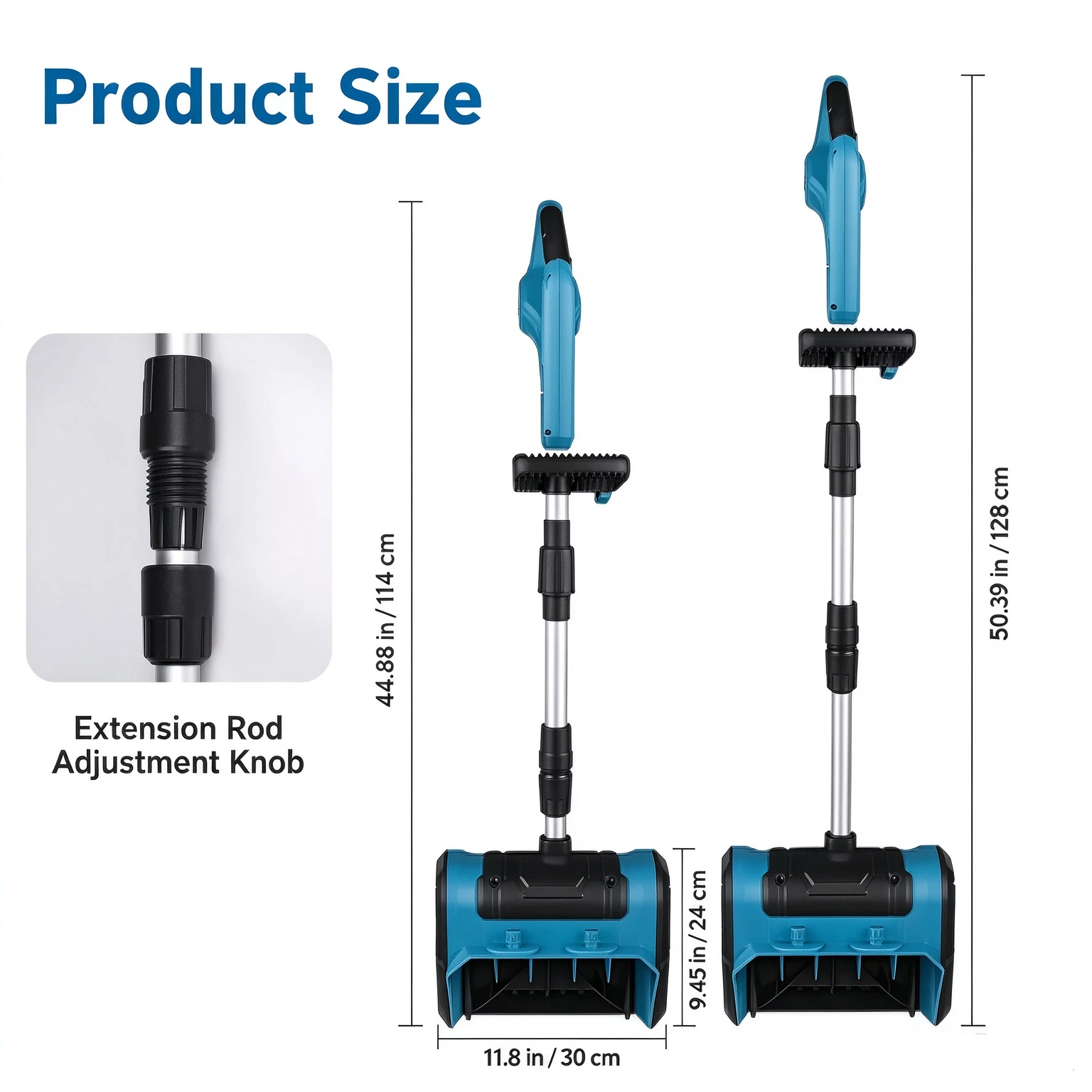 Electric Snow Thrower 21V Cordless Snow Shovel Foldable Snow Remover Handheld Snow Clearing Tool for Sidewalk Driveway Patio
