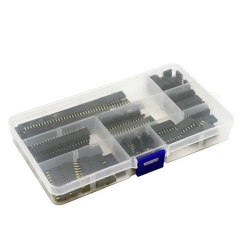 2.54mm Pin Header Socket Connector Kit 128Pcs Single Row PCB Board Combo for Arduino DIY