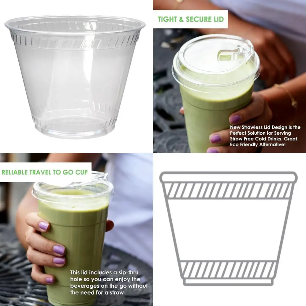 

9 oz clear plastic drink cups, 1000 count per case