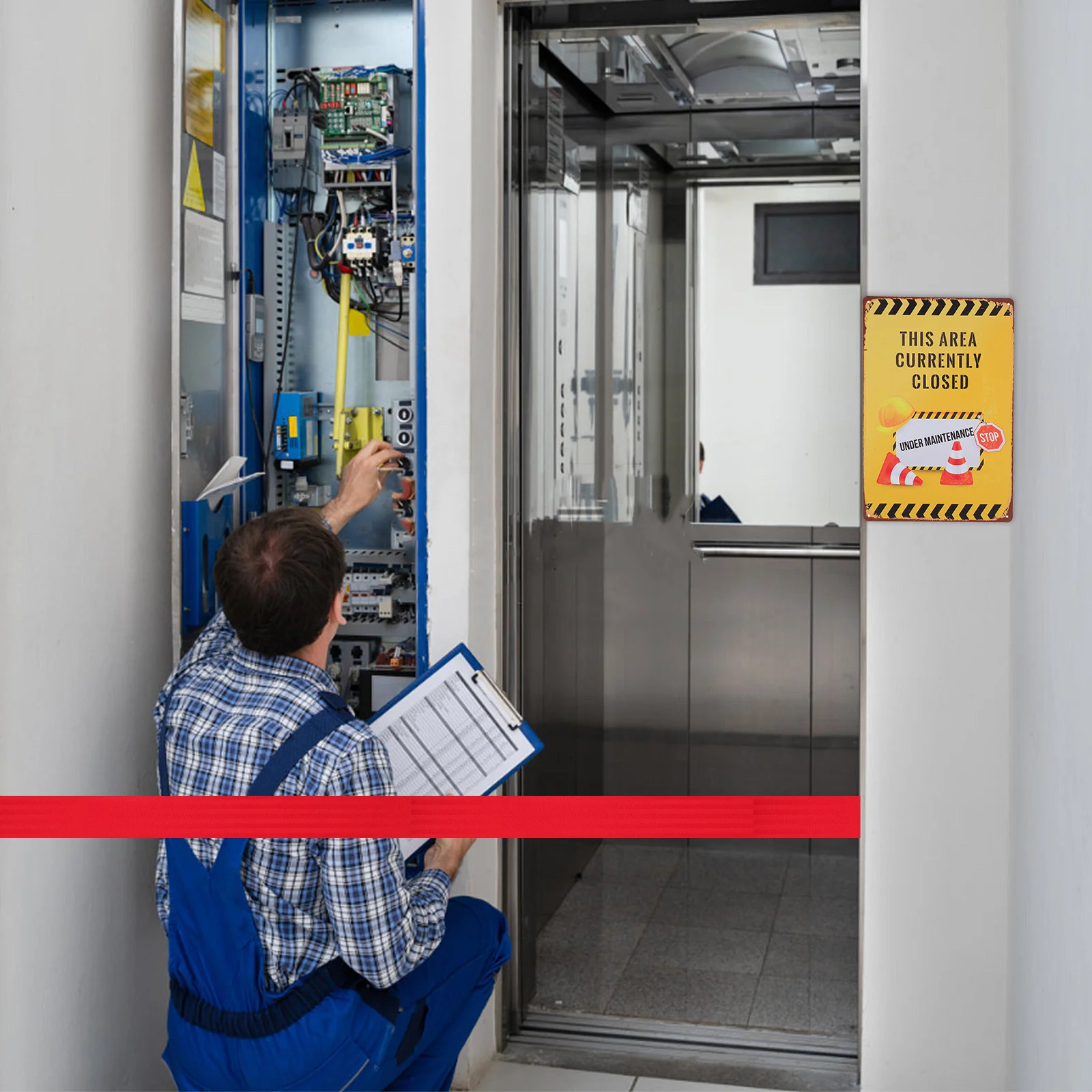 

2pcs Traffic Warning Signs High Visibility Closed For Maintenance Safety Signs For Construction Areas Parks Schools Weather