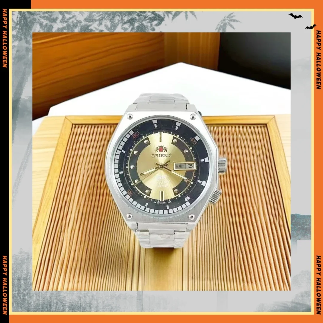 118A Store Orient Sport Casual Unisex Automatic Mechanical Watch Full Function World Time Steel Strap