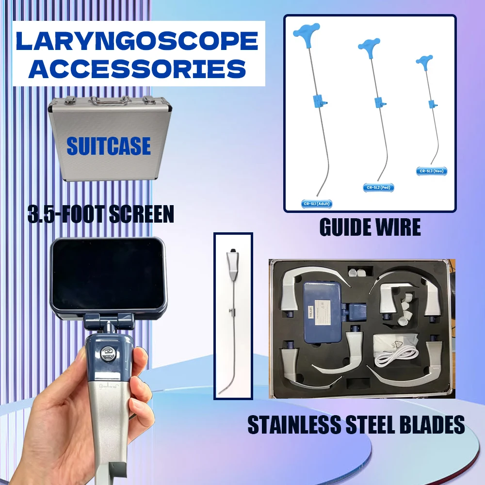 Intubation Accessories with Disposable Accessories for Video Laryngoscope Anesthesia Tracheal Intubation Guide Wire/Core