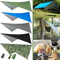Waterproof Sun Shade Shelter Hammock Camping Tarp Rain Fly Canopy Sunshade Cloth Picnic Mat for Outdoor Awning Hiking Beach