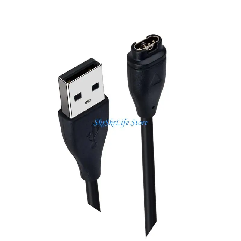 E65E 100cm Watch Charging Cord, Black USB-A Replacement Spare Cable