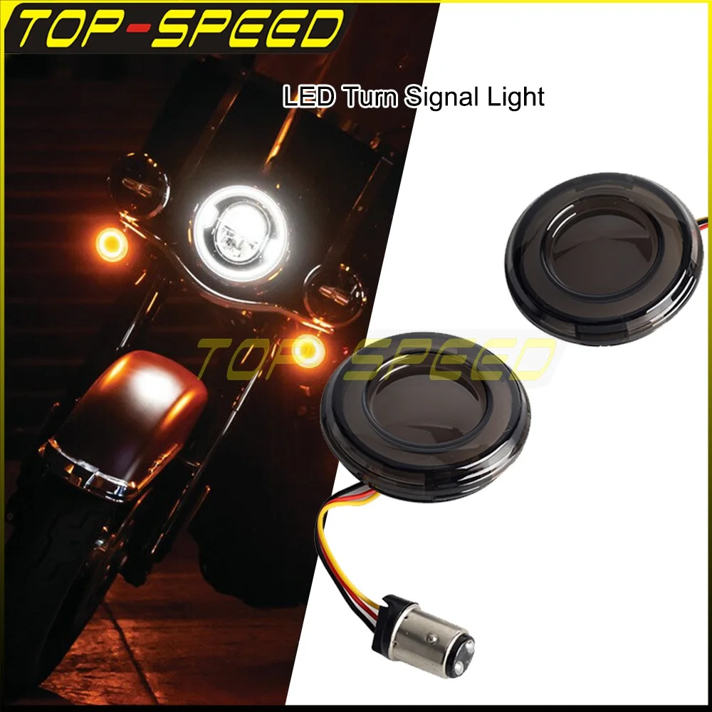 

Motorcycle Bullet Style 1157 Turn Signal Conversions LED Panel Light For Harley Sportster XL883 Dyna Softail Touring Road King