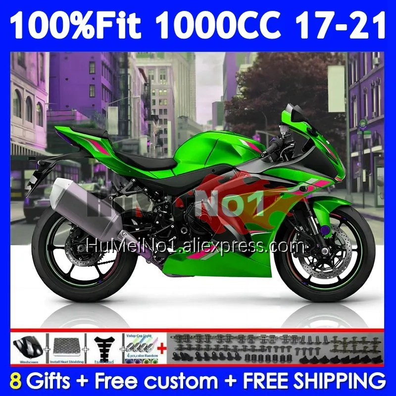 Injection For SUZUKI GSXR1000 GSXR Hot green 1000 L7 122No.100 K17 GSXR-1000 17 18 19 20 21 2017 2018 2019 2020 2021 Fairings