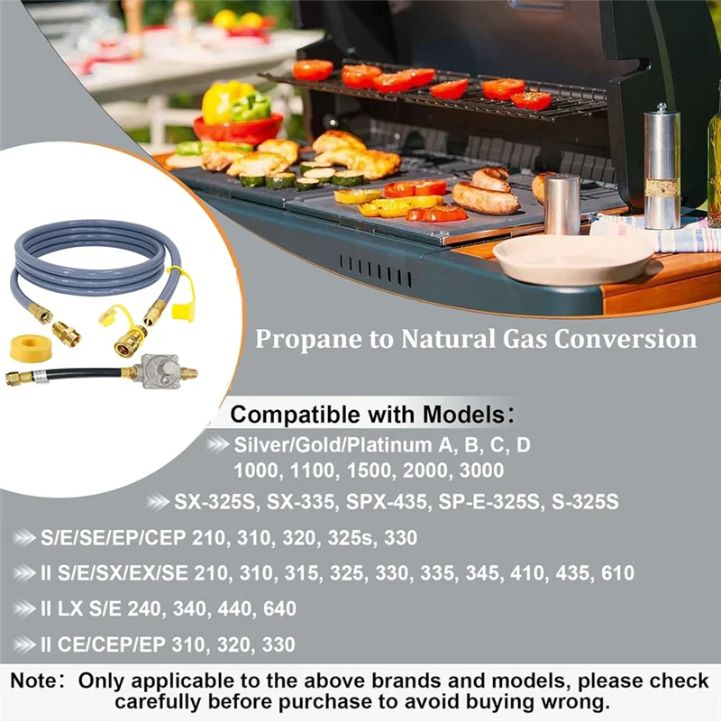 

Комплект для переоборудования пропана в природный газ для Weber Genesis, Genesis II, Spirit, для грилей на пропане Weber 10 футов 1/2 дюйма ID-A27R