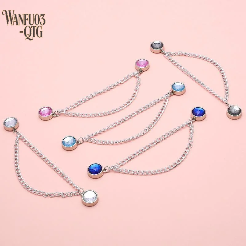 Hot Sale 2 PCS Rhinestone Magnetic Waist Cinch Clips With Adjustable Chain For Tightening Oversized Tops