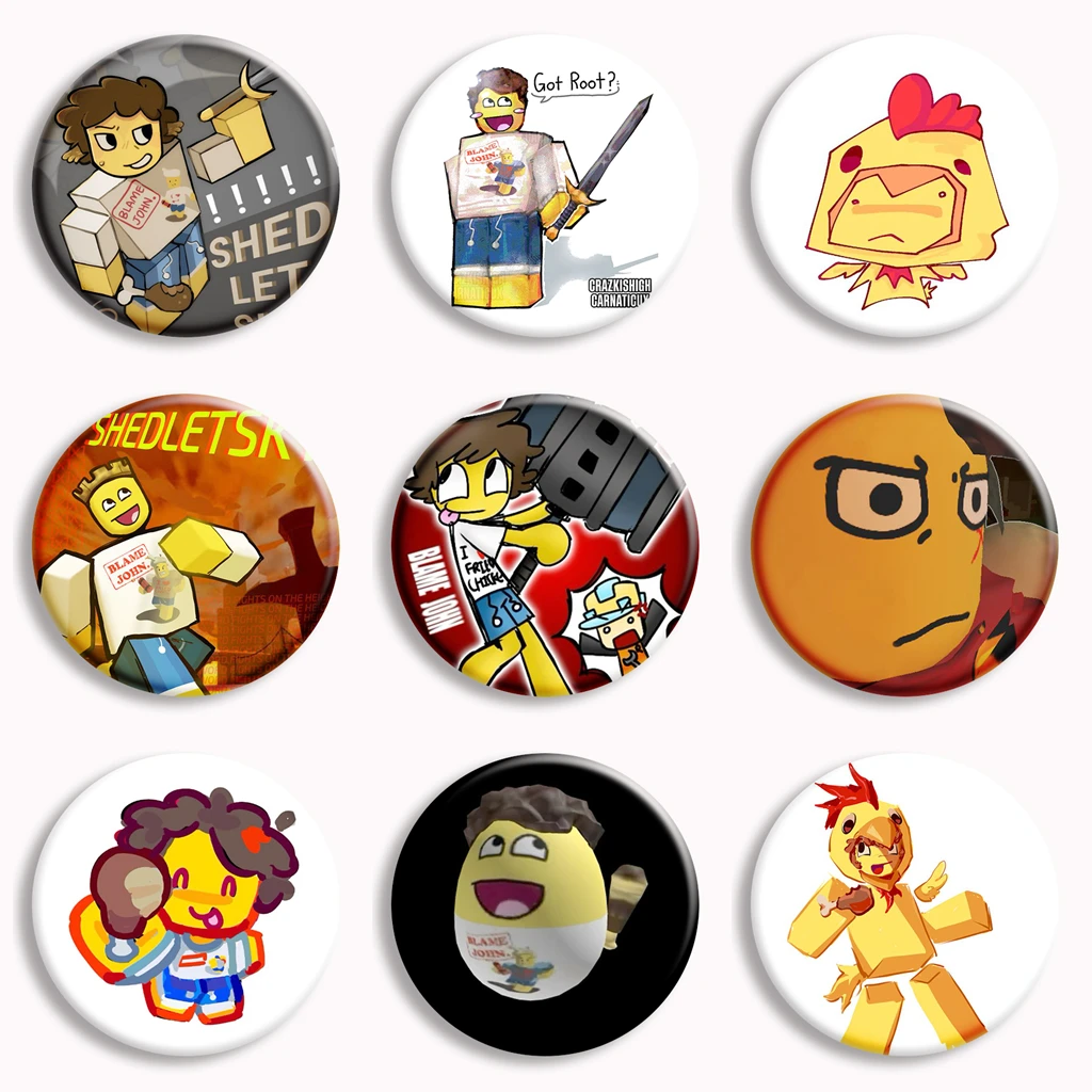 I Love Fried Chicken Shedletsky Anime Soft Button Pin Game Character Cartoon Brooch Badge Bag Decor Accessories Gamer Collect