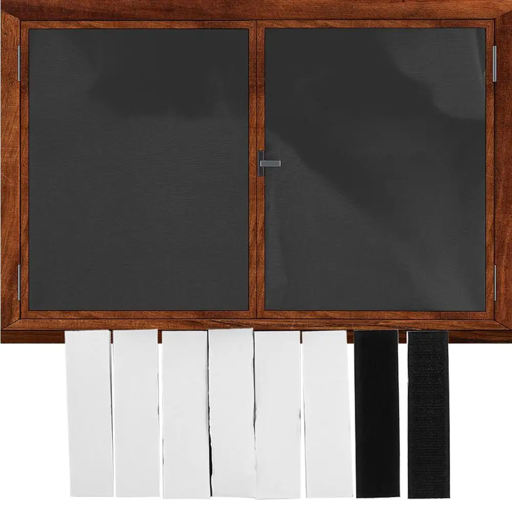 

Window Cover Black Blackout Blind Curtain Portable Thermal Insulated Shade Curtain Non-perforated Adhesive Sticker Curtains Home