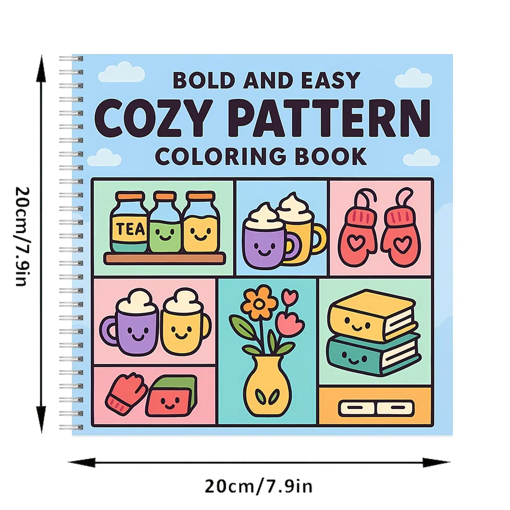 Cozy Pattern Coloring Book for Adult Colouring Book, Birthday Day Gift, Back to School Supplies, Adults Cute Drawing Book