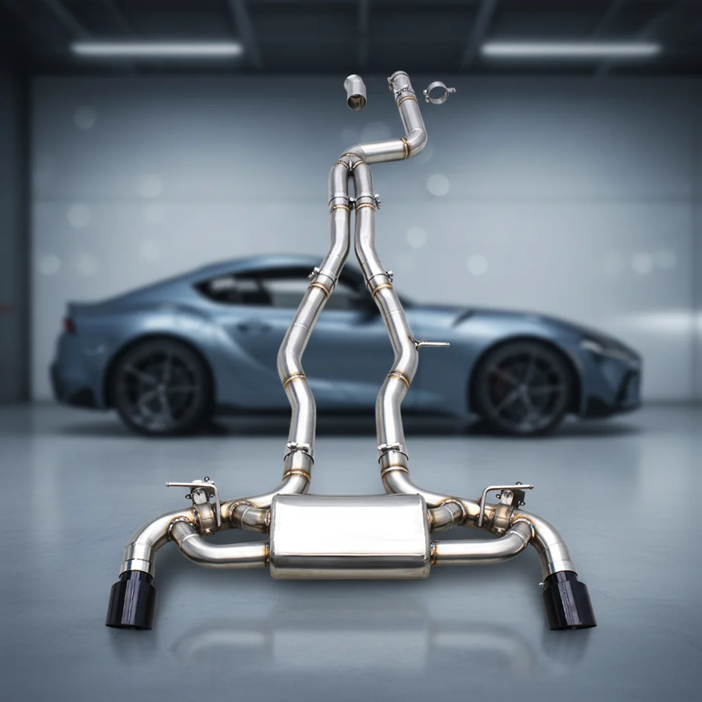 

Custom Exhaust System For Toyota Supra A90 A91mk4 3.0T 2020-2023 304 Stainless Steel Pipe Catback Muffler With Stock Control