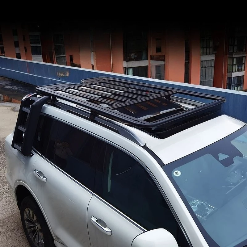 탱크 500 SUV 루프랙 크로스바 알루미늄 합금 루프 플랫폼 접이식 사다리 포함 오프로드 자동차 랙 선반 화물 적재대 썸네일 5