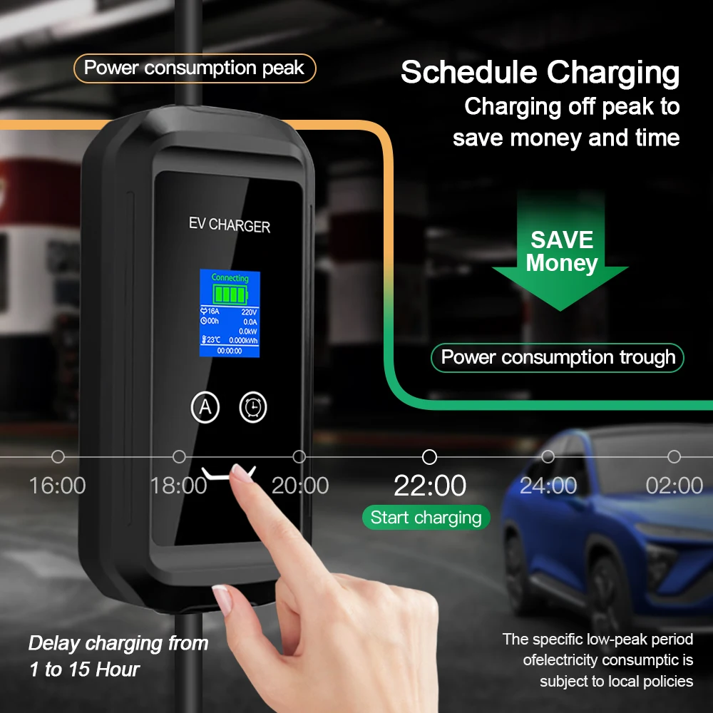 Chiefleed New GB/T EV Charger EV Charger 8A 10A 13A 16A Adjustable 3.6kw With Schuko Plug for GBT Electric Vehicles Charging