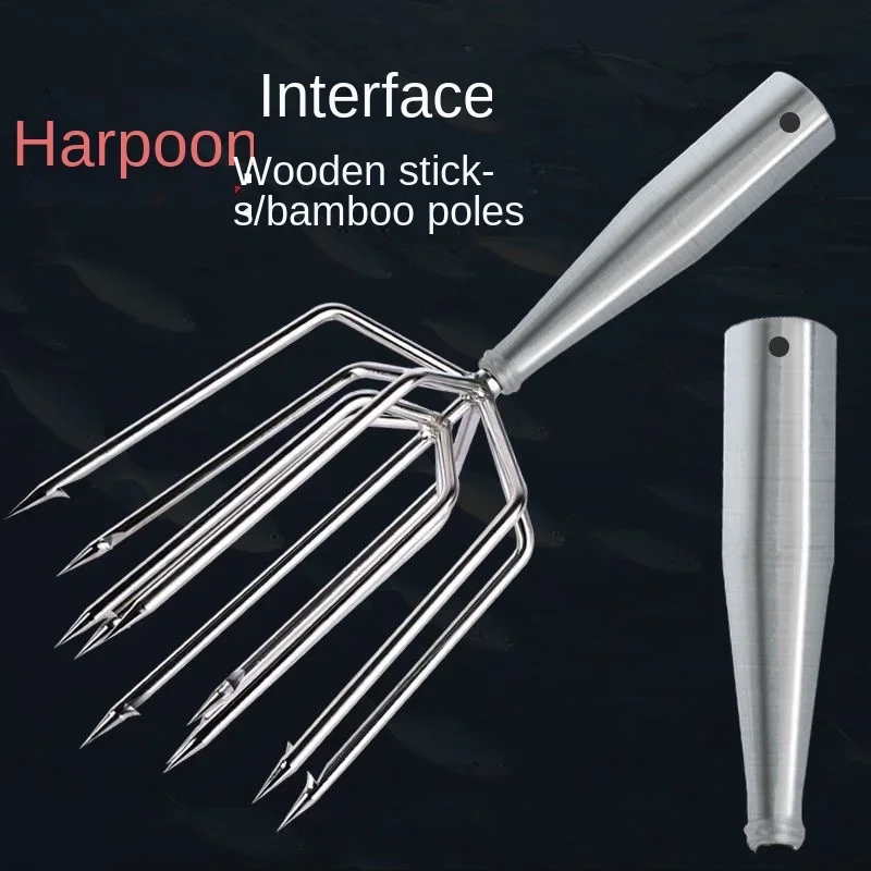 

Outdoor Garden Set Multi Functional Barbed Hook And Fork Fishing Tool, Metal Fishing Spear, Stainless Steel Barbed Hook and Fork