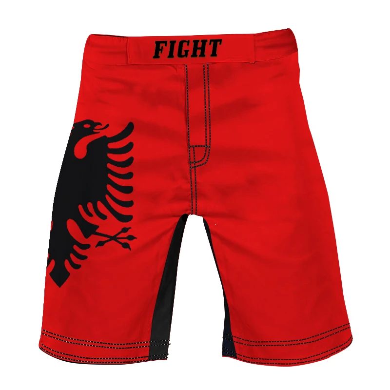 MMA shorts men's national flag Thai boxing pants Taekwondo boxing training torso fitness gym mixed martial arts jutsu fighting