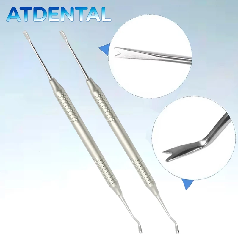 

2PCS Orthodontic Ligature Tie Twirl-On Placer Module with Clip, High-Quality Dental Braces Tools Set for Wire Placement