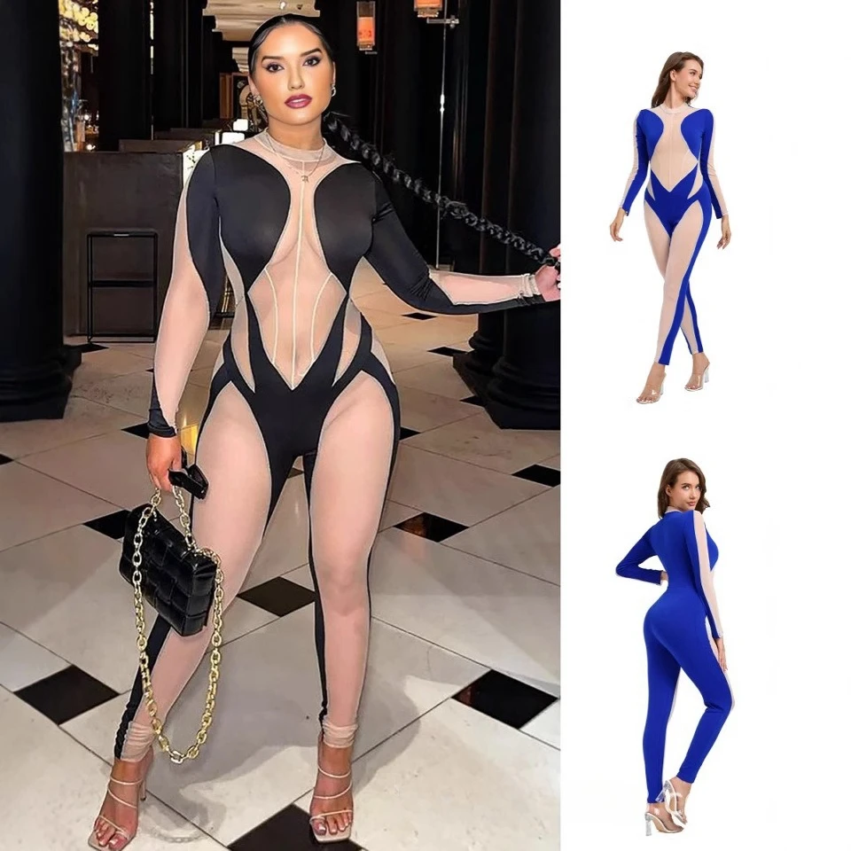 بدلة نسائية مرنة عالية ملابس داخلية بدون خياطة بدلة نسائية بسحاب خلفي بدلة رقص للحفلات والنوادي الليلية