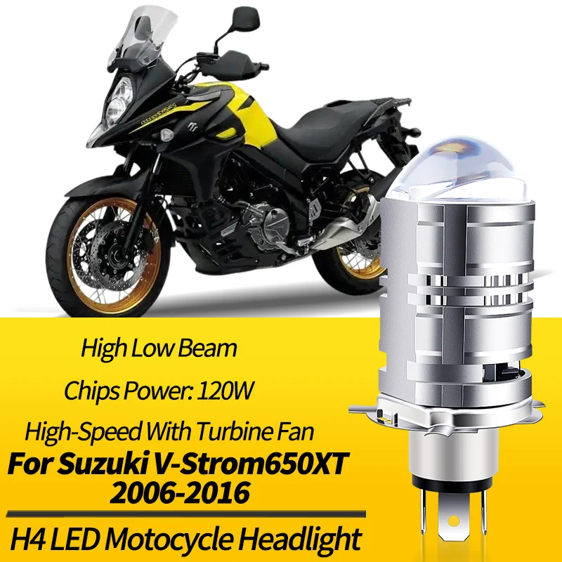 1PC LED Headlight Bulb H4 9003 HB2 Canbus For Suzuki V-Strom 650XT 2006 2007-2016 High Low Beam 12V Motocycle Retrofit Accessory