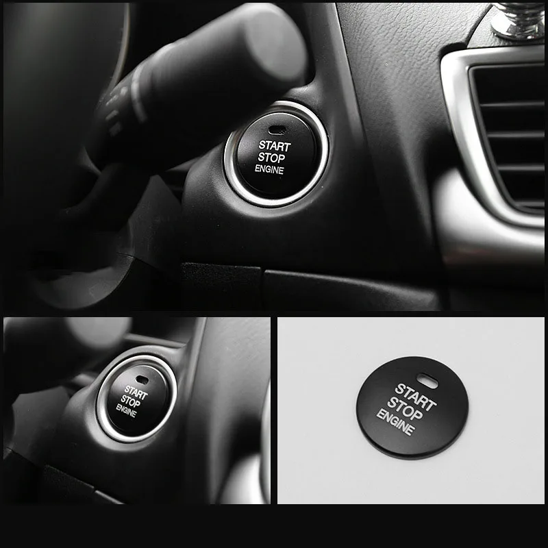 Car One-Click Engine Start Stop Button Cover Stickers Decoration For MAZDA 2 5 8 6 3 Axela CX30 CX50 CX80 CX4 CX5 CX7 Atenza