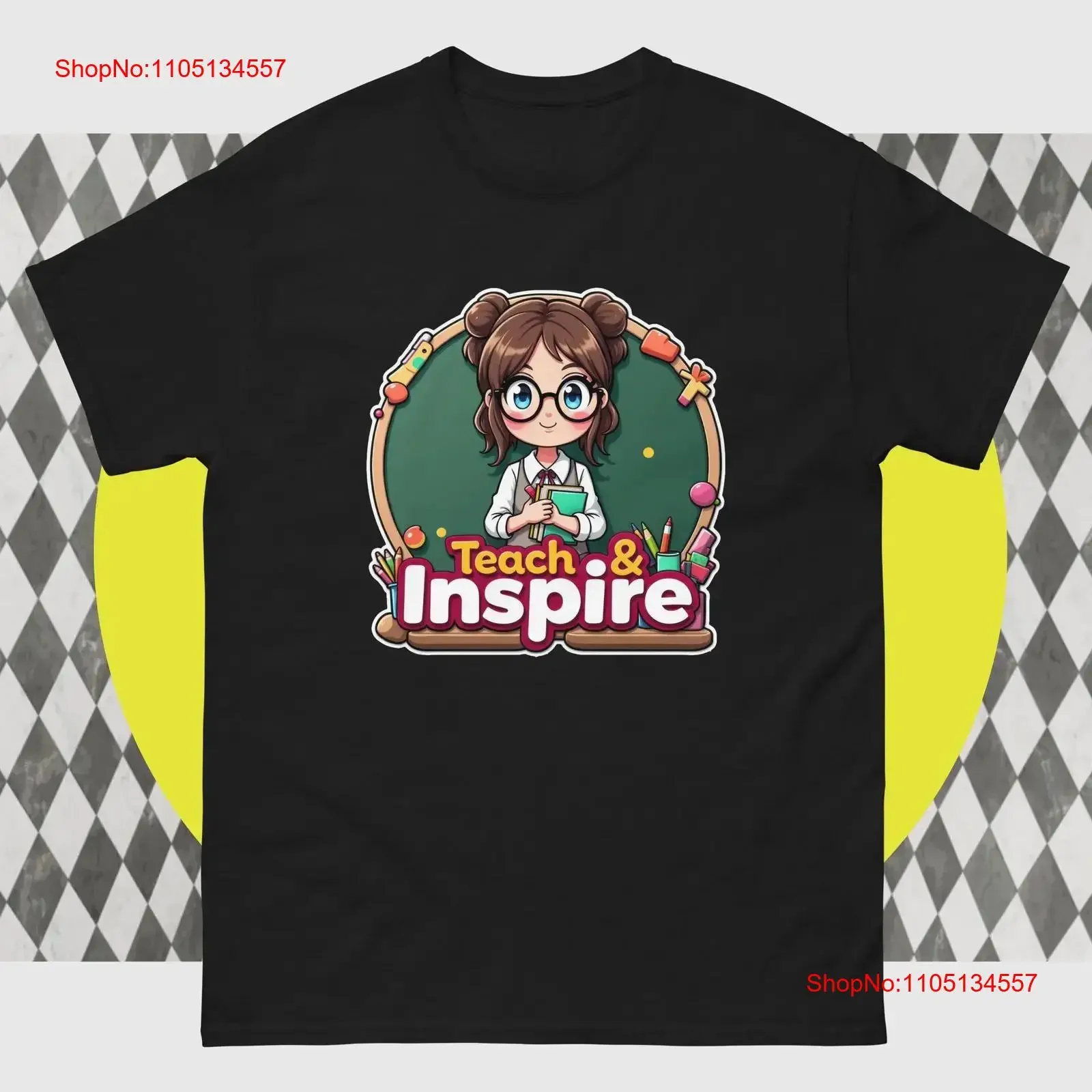 

Kawaii Anime Teacher Teach Inspire E T Shirt vintage Washed Stretched Soft Comfortable designer clothes Casual graphic