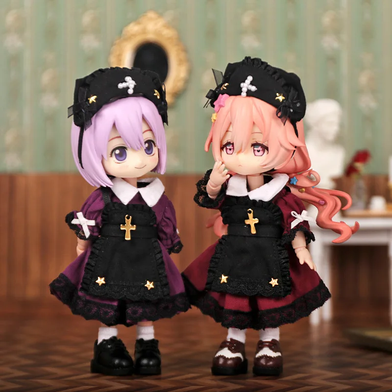 Ob11 Clothing Maid and Sister Style Set DIY Dressing 4-inch Solid Wearable 1/12BJD Doll Accessories GSC Clothing Excluding Shoes