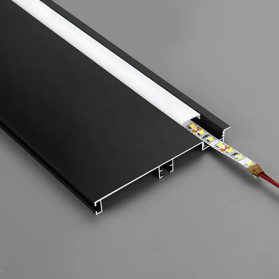 

1.5m/pcs LED Embedded Luminous Skirting Concealed Grounding Line Concealed Skirting Aluminum Alloy Skirting Manufacturer